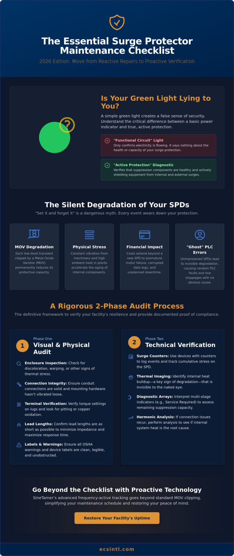 Surge Protector Maintenance Checklist 2026: Ensuring Industrial Uptime