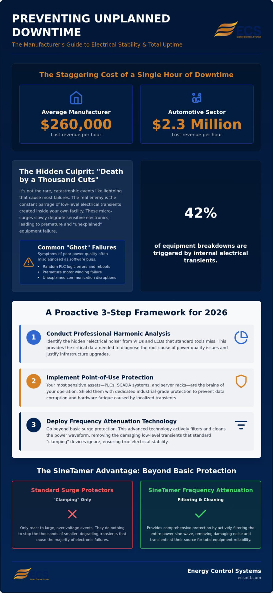 Preventing Unplanned Downtime in Manufacturing: The Power Quality Strategy for 2026