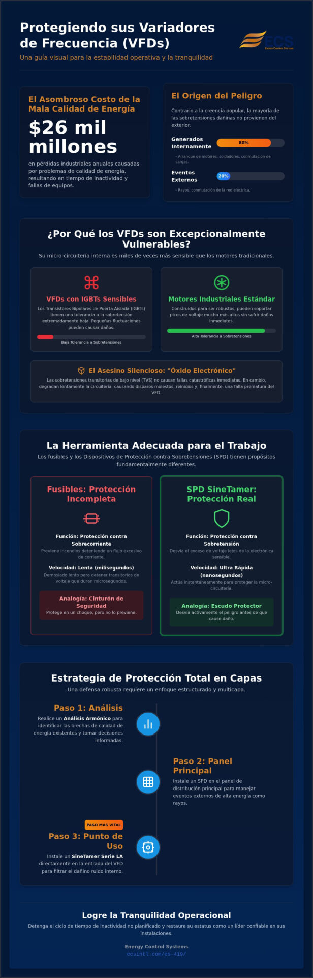 Protegiendo los VFDs de las Sobretensiones: Una Guía para la Estabilidad Total del Equipo (2026)
