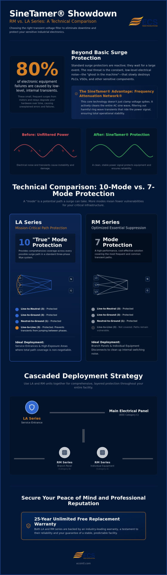 SineTamer RM vs LA Series: Choosing the Right Protection for Your Infrastructure