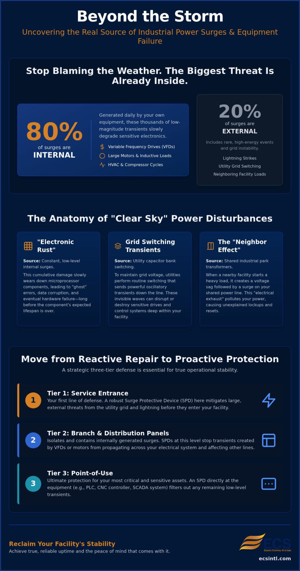 Causes of Power Surges Besides Lightning: The Silent Killers of Industrial Uptime