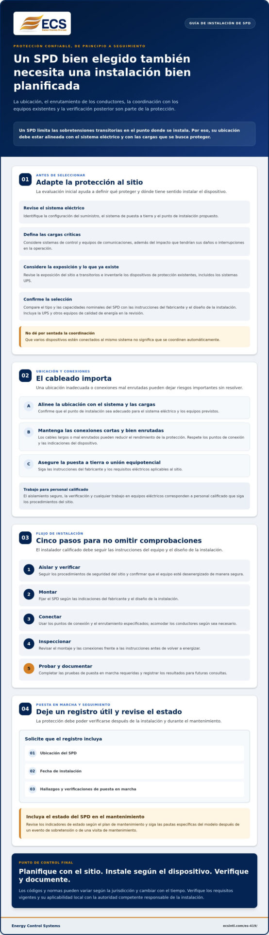 Mejores prácticas de instalación de SPD para una protección confiable